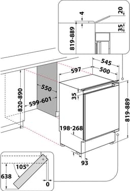 Whirlpool geïntegreerde koelkast: kleur wit - WBUF011 — thumbnail 5