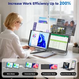 Siaviala P6 14" Laptop Monitor | Plug & Play via Type-C | 180° Draaibaar | FHD 60Hz | Universele Compatibiliteit Laptop & Smartphone | 200% Productiviteit | Compatibel met Mac/Windows/PS5 | Extended/Mirrored Mode | Inclusief Alle Kabels — thumbnail 5