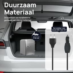 Kaaiman® Mini Koelkast 4L - Kleine Koelkast 12V/220V - Cosmetische Koelkast - Warm en Koud Functie - Skincare Fridge - Minikoelkast Slaapkamer - Zilver — thumbnail 5
