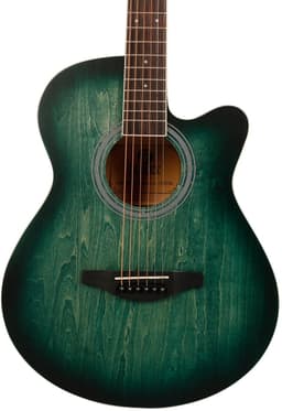 Akoestische Gitaar - Westerngitaar - Voor Beginners - Linde Body - Groen - ColourTune Series — thumbnail 3