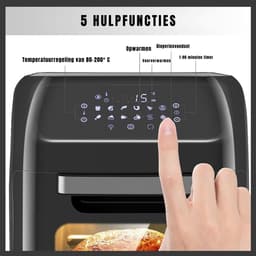 RWB® Airfryer XXL - Mini-oven - Heteluchtfriteuse - 12L - 12 Programma's — thumbnail 3
