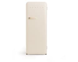 CREATE - Koelkast in retrostijl - Gebroken wit - Handvat Zand - FRIDGE RETRO 281L