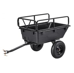 Kiepkar - ATV/UTV Tuinaanhanger - Draagvermogen 227 kg - Banden 41 cm - Kiepfunctie hand of voetpedaal - Zware uitvoering - Voor grasmaaier en tractor — thumbnail 1