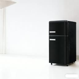 Koelkast 45x46x91cm Zwart IJzer Plastic LED Verlichting Meerkleurig Boven Onder Dubbele Deur 72 Liter Totaalvolume Beschikbaar Voor Keuken Studentenkamer Appartement — thumbnail 1