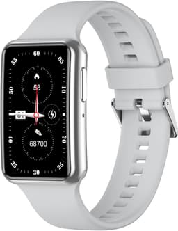 DrPhone Ai¹ Hydro Smartwatch – 1.47 inch TFT Touch Display – Bluetooth Bellen – Hartslag, Bloeddruk & SpO₂ Meter – IP67 Waterdicht - Zilver — thumbnail 1