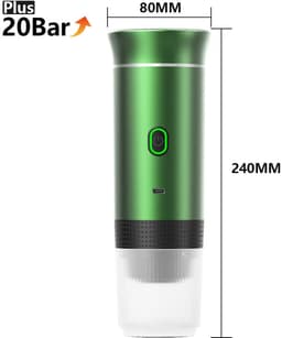 Draadloos Elektrisch - Portabele Espresso Koffiemachine - 3-in-1 Capsule en Poeder - Koffiemaker - Voor Reizigers en Kampeerders — thumbnail 2