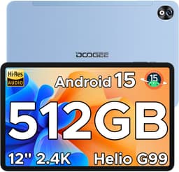 DOOGEE T40 PRO Tablet - 12 inch 2.4K - Android 15 - Helio G99-processor - 20 GB RAM + 512 GB / 2 TB TF - gamingtablet - 10800 mAh/18W - 16 MP + 8 MP camera's - ondersteunt 4G dual SIM dual standby - 5G wifi - GPS - Widevine L1 - 4 x Smart PA — thumbnail 1