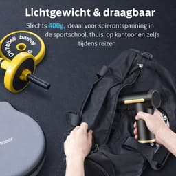 Pure17 Massage Gun – Draadloos Massagepistool voor Sport & Ontspanning – Krachtige Spiermassage – Inclusief Opzetstukken – Oplaadbaar – Zwart – Voor Thuis & Onderweg — thumbnail 4