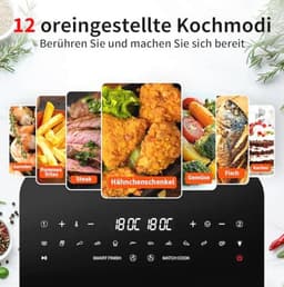 Dual Zone Heteluchtfriteuse 2800W met Kijkvenster en 12-in-1 Kookprogramma's — thumbnail 3
