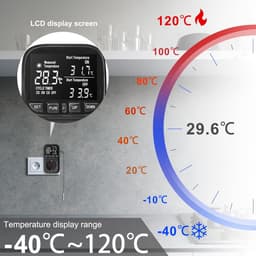 Digitale Thermostaat Stopcontact met Sensor voor Verwarming en Koeling - Temperatuur- en Vochtigheidsregelaar — thumbnail 5