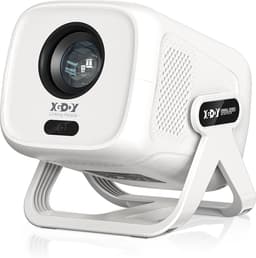 XGODY Gimbal N5 Mini Projector - Smart 1080P Full HD Beamer - 4K Ondersteuning - WiFi 6 & Bluetooth 5.4 - Ingebouwde Speakers - Draagbare Mini Beamer Thuisbioscoop - WhaleOS - Wit — thumbnail 1