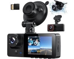 VIN® Dual Dashcam - Dashcam Voor Auto 1080p - Voor en Achter Camera – Inclusief 64GB SD-Kaart – Auto Camera Met Parkeerbewaking - Met Nachtzicht – G-Sensor