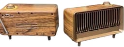 Retro Bluetooth Speaker met FM Radio - 10W Stereo - Bluetooth 5.4 - TWS - USB - TF - AUX - Houtlook — thumbnail 2