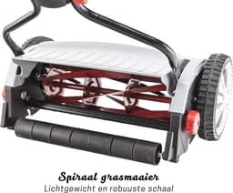 Quvo®Grasmaaier Handmatig – Grastrimmer Opvouwbaar – Handmaaier Breed - Kooimesmaaier - Grijs - ‎73cm x 55cm x 28 cm — thumbnail 5