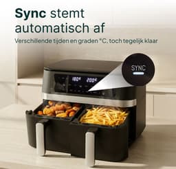 Vivid Green Airfryer 11L - Dubbele Mand - PFAS-vrij - Dual Zone met SYNC – XXL - 2950W — thumbnail 5