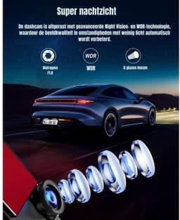 Quvo® Dashcam Voor en Achter - Parkeermonitor - Dashcamera - Nachtzicht - Zwart - 4cm x 11cm x 5cm — thumbnail 5