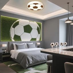 Dimbare Voetbal Plafondlamp voor Kinderen - 48W LED Verlichting met Afstandsbediening, Ø40 cm — thumbnail 3