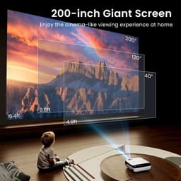 Tresaro - Beamer - 1080P Bluetooth Projector - Full HD - Draagbare buitenfilmprojector met ingebouwde luidspreker - HDMI - Voor IOS & Android - USB - AV — thumbnail 2
