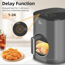 Grote AANDUIDING Airfryer - 6,5 Liter - Gezond Frituren Zonder Vet - Instelbare Temperatuur en Tijd — thumbnail 2