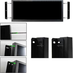 12,3 Inch Widescreen LCD Monitor 1920x720 IPS met USB, VGA en Metalen Behuizing — thumbnail 2