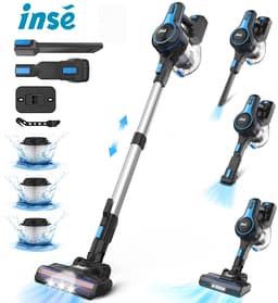 VacniQ Steelstofzuiger Draadloos - Gebruikt voor dierenhaar, tapijten, auto's -Stofzuiger Draadloos- Blauw -6 in 1- 65 dB - Batterijduur tot 55 minuten- Autonomie - 35kPa — thumbnail 1