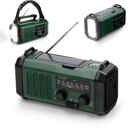 Lion D'or® - Noodradio - 10.000mAH Batterij - Noodradio Solar Opwindbaar - USBC Oplaadbaar - Powerbank - Noodpakket - Noodrantsoen - Draagbare Radio - Groen — thumbnail 1