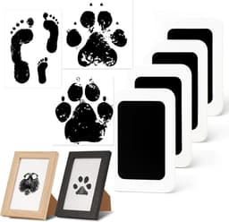 Pawprint Set - Ink Free Nose Print Set - Dog & Cat - Baby Handprint & Footprint Set - Clean Print Set with Frame - Uniek Cadeau Idee — thumbnail 1