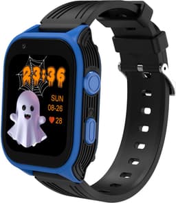 DrPhone KidsTimeX14 – 4G Kinder Smartwatch met GPS - WhatsApp – Videobellen – Bluetooth – Hotspot – SOS – Nederlandse Mobiele App - Camera & 1.83” HD Touchscreen – IP67 Waterdicht - Blauw/Zwart — thumbnail 1