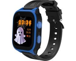 DrPhone KidsTimeX14 – 4G Kinder Smartwatch met GPS - WhatsApp – Videobellen – Bluetooth – Hotspot – SOS – Nederlandse Mobiele App - Camera & 1.83” HD Touchscreen – IP67 Waterdicht - Blauw/Zwart