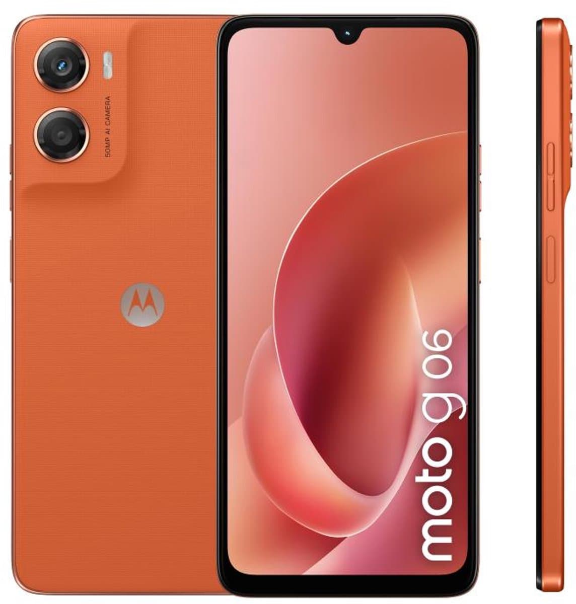 Motorola moto g06 17,5 cm (6.88") Dual SIM Android 15 4G USB Type-C 4 GB 256 GB 5200 mAh Oranje — afbeelding 1