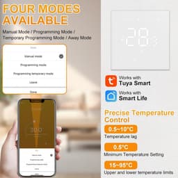 Slimme Wifi Thermostaat voor Verwarming - Chronothermostaat met Spraakbesturing (Alexa/Google Home) — thumbnail 3