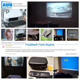 Draagbare Mini Beamer Projector – Full HD 1080P LED Beamer met 4K Ondersteuning voor Thuisbioscoop, Films en Gaming-Wit — thumbnail 2