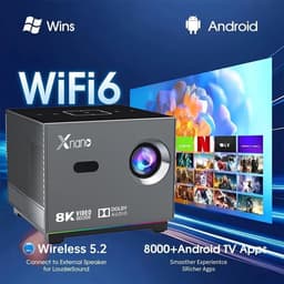 Lunekiss Beamer 300 ANSI - Slimme Projector 8K/4K - WiFi 5G en Bluetooth 5.0 - Draagbaar met Voice Remote — thumbnail 2