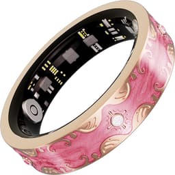 WizBay Premium Select® Bohemian Smart Ring - Cherry Blossom Pink - Hartslag, Slaap en Zuurstofmeting - Activiteitstracker - Maat 7 — thumbnail 3