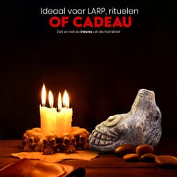 Aztec Death Whistle - Traditioneel Doodshoofd - Schreeuwende Fluit - Handgemaakt - Tot 120 Decibel - Azteekse Doodsfluit — thumbnail 5