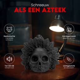 Aztec Death Whistle - Doodshoofd - Schreeuwende Fluit - Handgemaakt - Tot 120 Decibel - Azteekse Doodsfluit — thumbnail 3