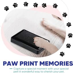 Cat en Dog Pet Paw Print Kit - Geen Rommel - Veilige Paw Print Inkt Pad voor Dierlijke Herinneringsgeschenken - Huisdiervriendelijk (Zwarte Inkt) — thumbnail 5