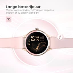 Norva Smartwatch Dames - Sport Horloge met Bellen en Hartslagmeter - AMOLED Scherm - 100+ Sportmodi - Roze Dames — thumbnail 5
