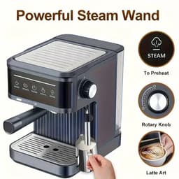 Sensova Koffiezetapparaat Met Espressomachine Functie - Compact & Stijlvol 20 Bar Semi Automatische Espresso Machine Met Melkopschuimer Voor Cappuccino Latte En Italiaanse Koffie Thuis — thumbnail 2