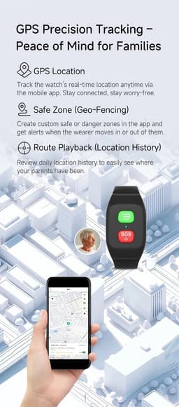 Xcruiser GPS Smartwatch – 4G – SOS-knop – Locatiebepaling – Bellen en berichten — thumbnail 4