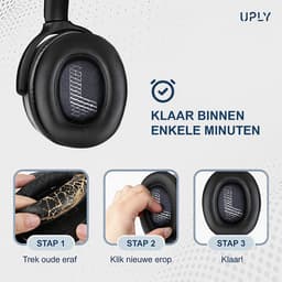 Set Oorkussens voor JBL Koptelefoon - E65BTNC Oorkussen - Live 770NC/E65BTNC/Live 650NC/Live 650BTNC/Live 660NC/Live 660BTNC/Duet NC - Kunstleer met Traagschuim — thumbnail 4