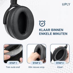 Set Oorkussens voor Sennheiser Koptelefoon - HD 4.50BT Oorkussen - HD 4.50/4.50BTNC/4.50SE/4.40BT/4.30G/4.20S/458BT/450/450BT/400S/350BT - Kunstleer - Traagschuim — thumbnail 4