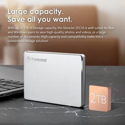 Externe harde schijf USB Type C 2 TB aluminium — thumbnail 2