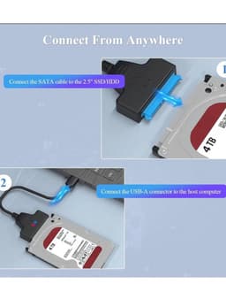 SATA naar USB 3.0 Adapter voor 2.5 inch SSD/HDD - Externe Converter en Kabel — thumbnail 3