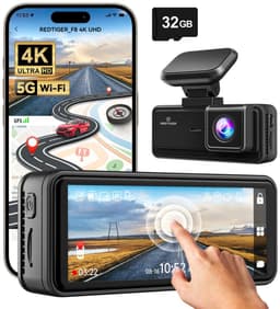 Redtiger F8 dashcam - Front 4K Resolution - 5GHz wifi - GPS - -Night Vision -Parkeermodus - G-sensor - 3,18 inch touchscreen - Dashcam voor in de auto — thumbnail 1