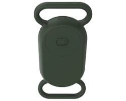 Siliconen hoesje geschikt voor Samsung Galaxy SmartTag 2 - Siliconen - Groen - Trackerhouder voor halsband - Tag hoesje - CHPN