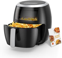 Airfryer oven - Hetelucht friteuse - 8 liter - 8 programma's - 1500 watt - zichtvenster - LED touch screen - RVS, zonder BPA + receptenboek — thumbnail 1
