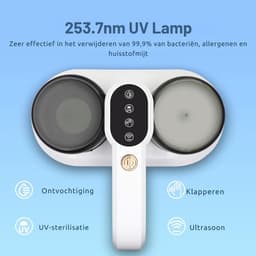 Huisstofmijt Stofzuiger - mijtzuiger - voor matrassen met UV-licht handstofzuiger - 400 W vermogen 14 kPa matrasstofzuiger - hete luchtfunctie - ultrasone warmteborstelroltechnologieën - bedstofzuiger — thumbnail 4