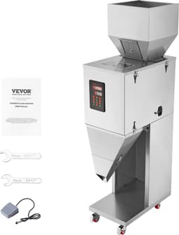 VEVOR Deeltjesvulmachine 20-5000g Automatische Vulmachine met Voetpedaal Roestvrijstalen Weegvulmachine Weegvuller voor Bonen Zaden Granen Thee Korrelverpakking — thumbnail 1