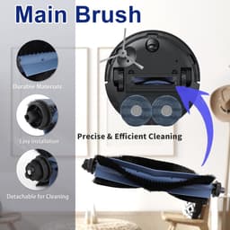 22-delige Accessoireset - Geschikt voor Eufy Omni C20 Robotstofzuiger - 1 Hoofdborstel, 6 Zijborstel, 4 Filter, 4 Dweilpads, 6 Stofzakken, 1 Reinigingsborstel - Vervangende Onderdelen — thumbnail 3